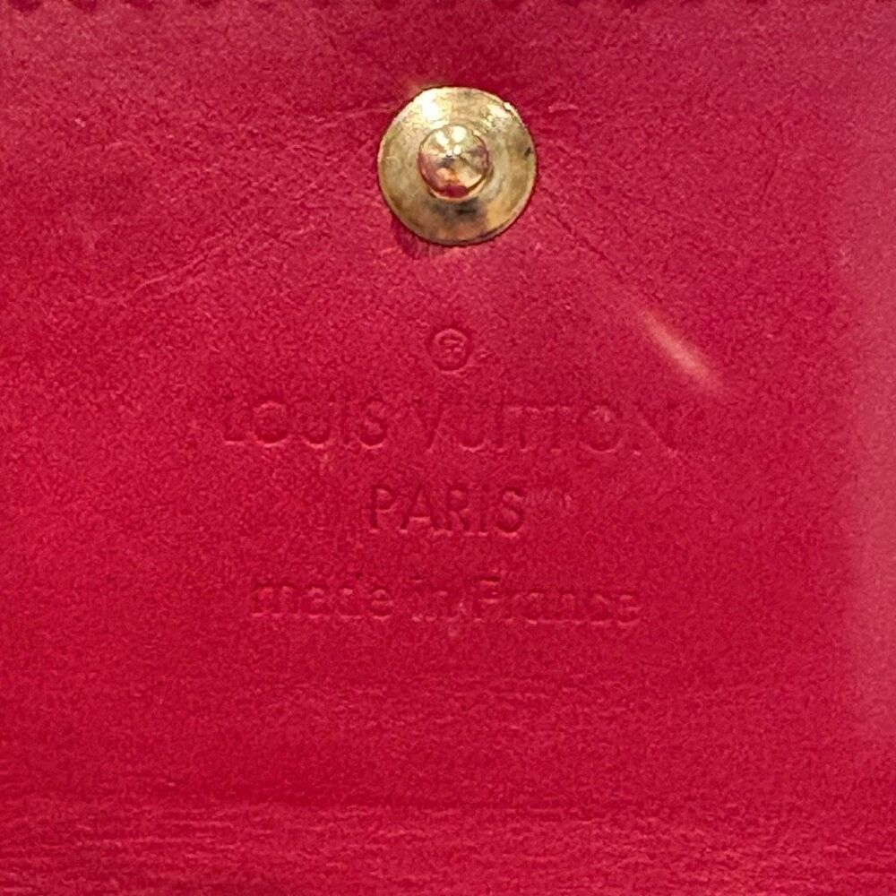 🎄 SALE! Louis Vuitton Red Monogram Patent Leather Keyring Case Key Holder - Picture 8 of 11